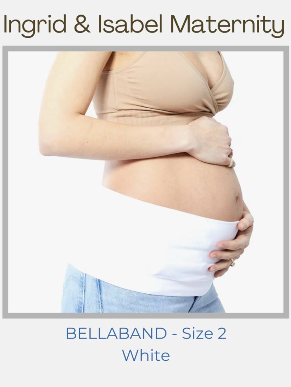 Ingrid & Isabel BellaBand White - Size 2 - Belly Band Maternity & Postpartum